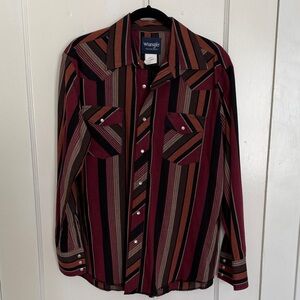Wrangler Multicolor Striped Western Shirt